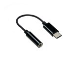 USB-C adapter 3,5 mm audio (digitaalne), valge, koos kiibistikuga, must, DINIC polükotis